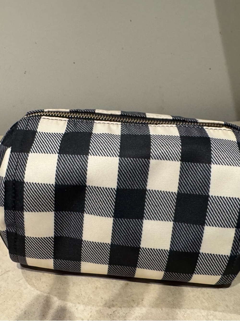 kate spade Chelsea Black and White Gingham Toiletry Pouch - Picture 2 of 6